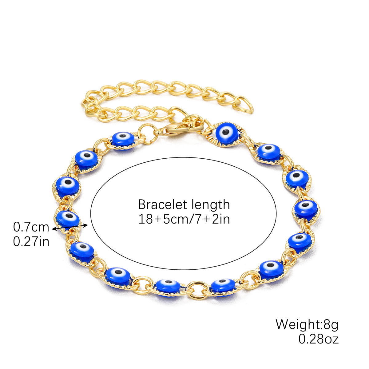 Wholesale  Adjustable Pull  Demon Eye Alloy Bracelet