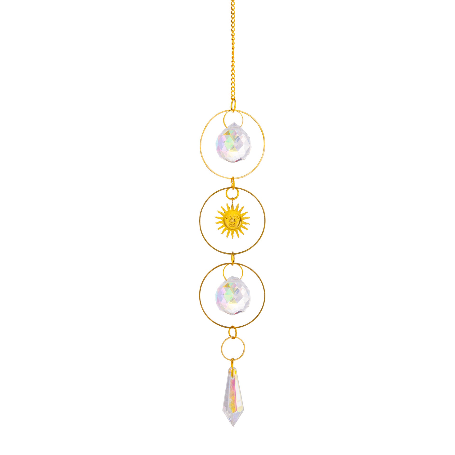 Wholesale Brass Crystal Wind Chime Sun Catcher Prism Ball Decoration