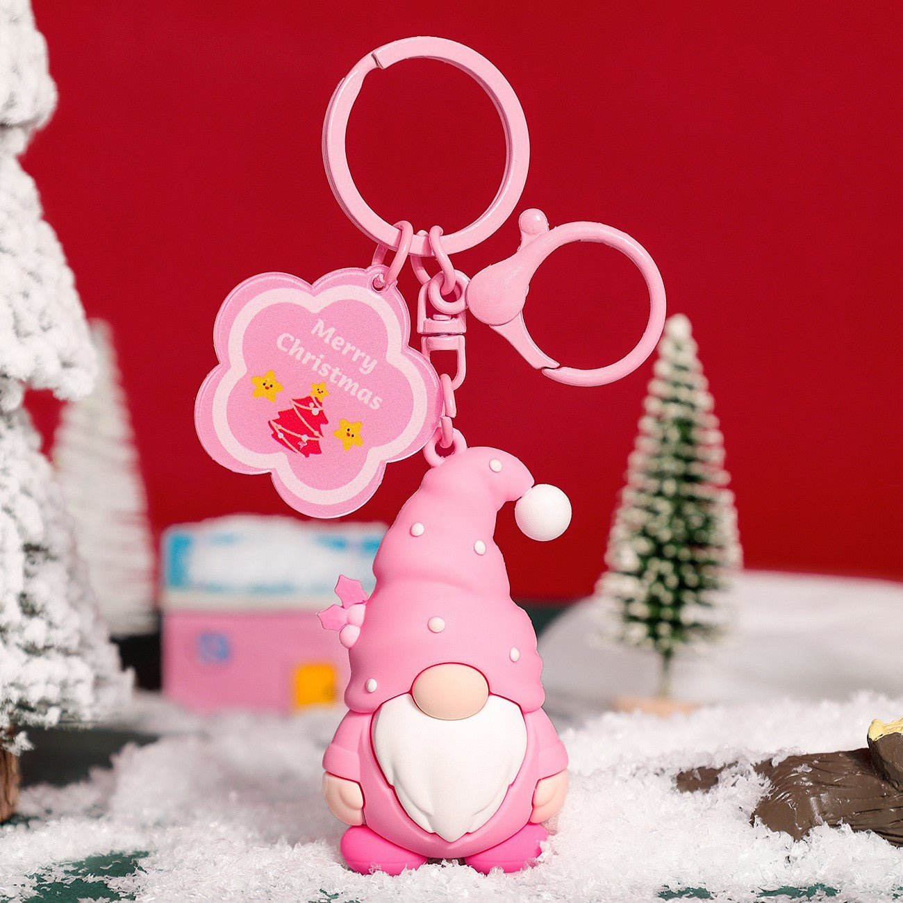 Wholesale Christmas Snowman Car Soft Rubber Keychain
