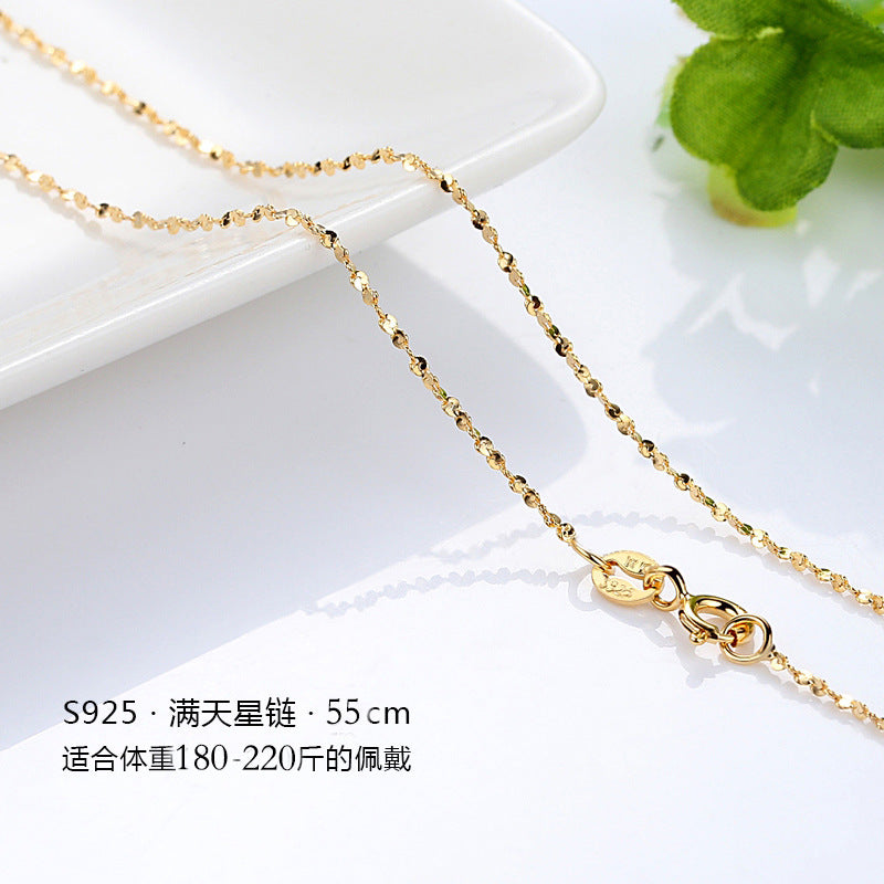 Wholesale Clavicle chain gold plated silver chain bare chain