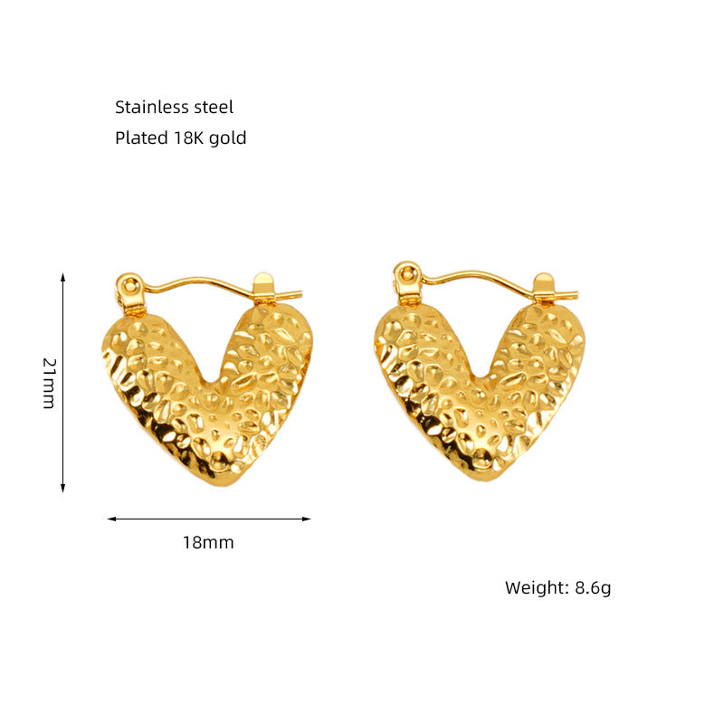 Wholesale Stainless Steel Vintage Türkiye Love Eyes Horn Bag Earrings