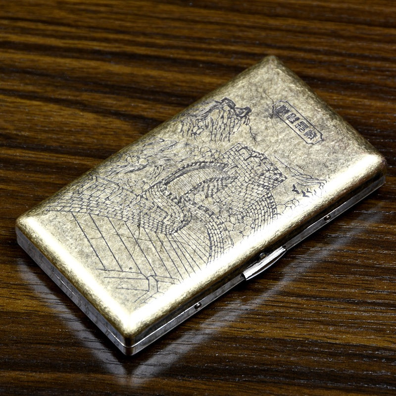 Wholesale 20 Pack Thin Creative China-Chic Bronze Cigarette Boxes