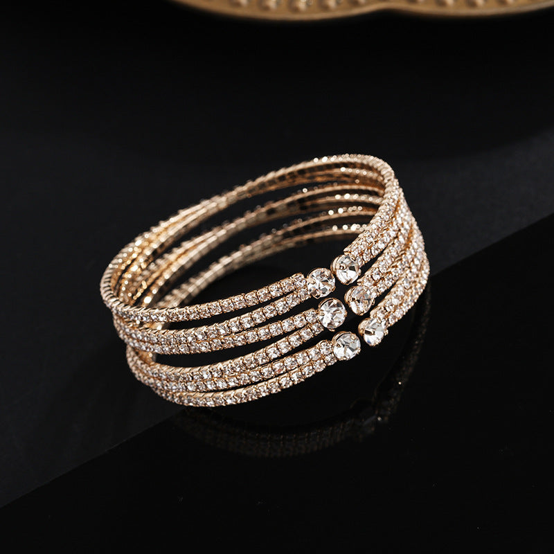 Wholesale Diamond Wide Wire Bracelet