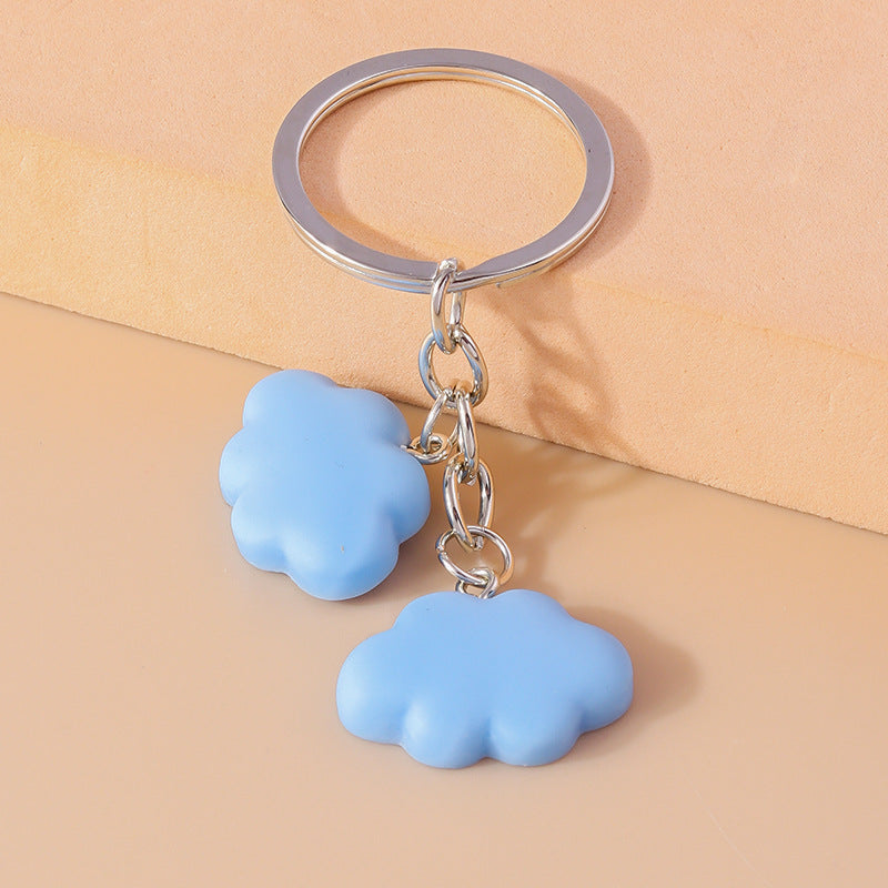 Wholesale Cartoon Color Cloud Resin Keychain