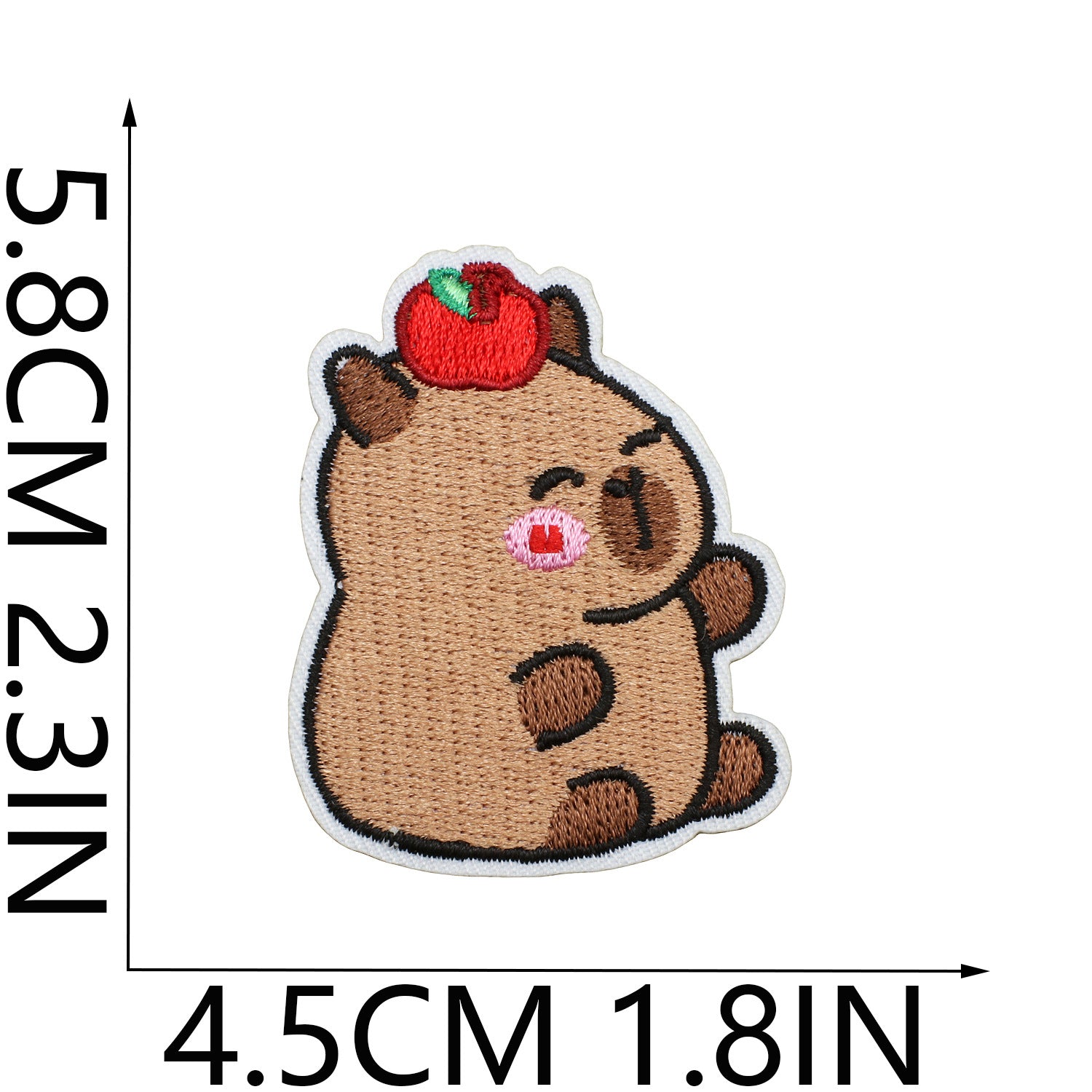 Wholesale Cartoon Capybara Embroidered Patch Decorative Accent For Clothing Stylish Gift For Boutique Resale