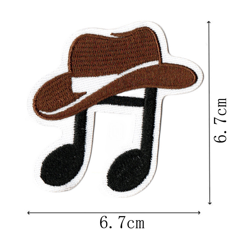 Wholesale Western Cowboy Creative Embroidery Sharpshooter Hat, Reins, Violin Boots Accessories Patch FS