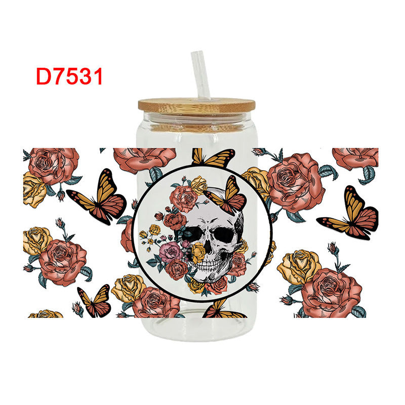 Wholesale Beverage Halloween Series 16oz Cup UV DTF Wraps