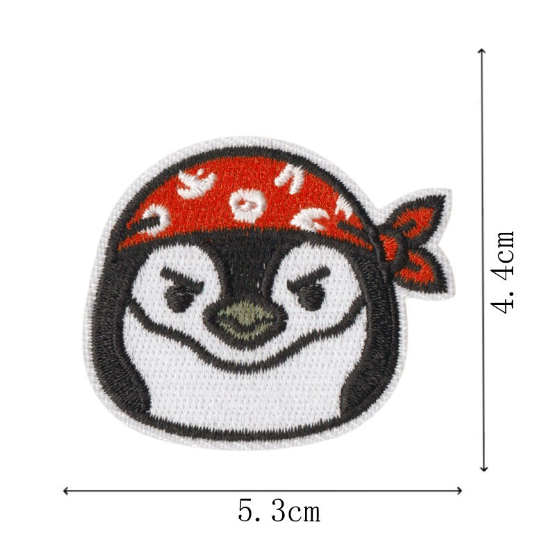 Wholesale Quirky Occupation Penguin Embroidered Patch Set Of 9 Funny Design Iron On Badges For Coats And Clothing Fashion Accessory
