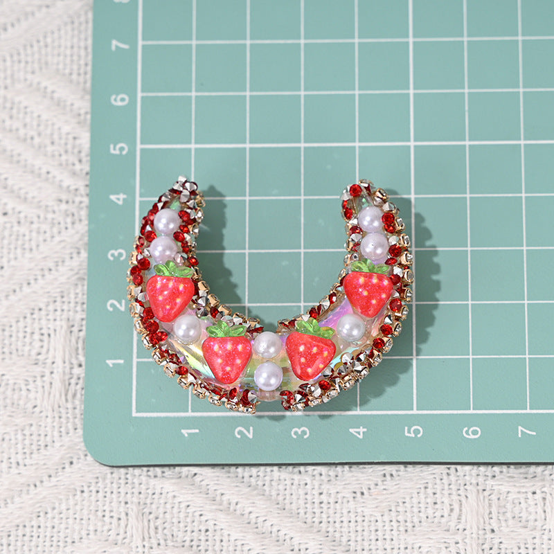 Wholesale Fruit Moon with Perforated Acrylic Beads