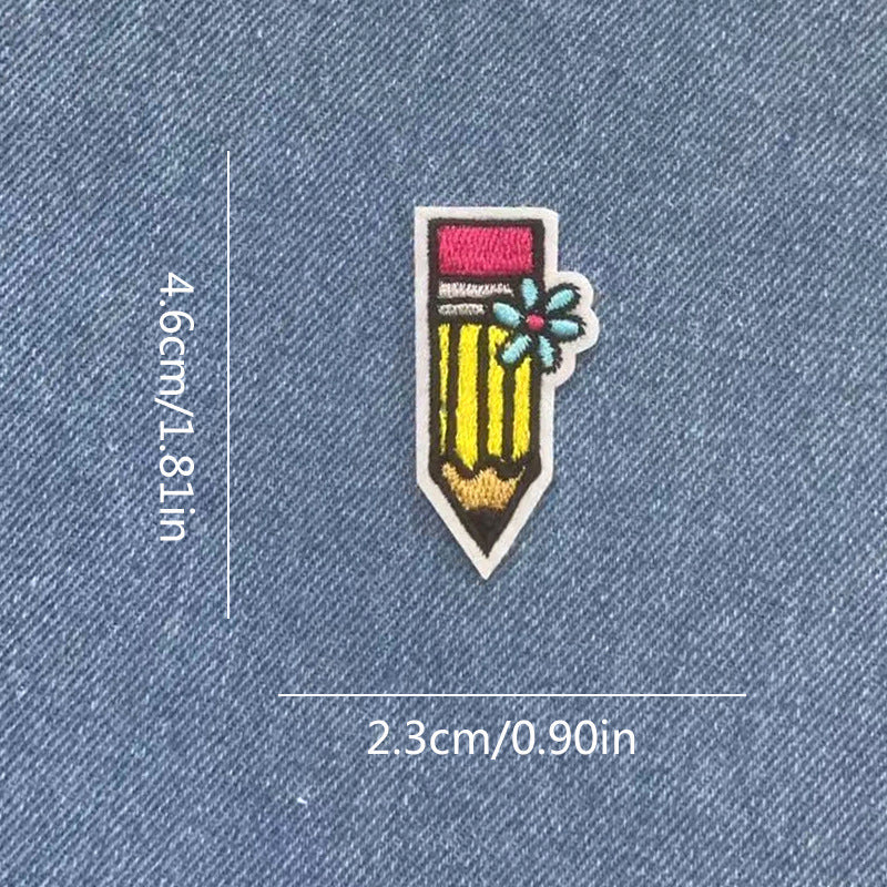 Wholesale Campus Life Back To School Embroidered Patch Iron On Decorative Accent For Hats Bags Clothing DIY Accessory
