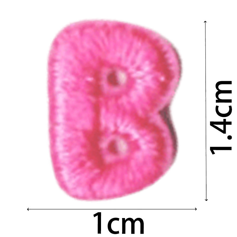 Wholesale Pink Cartoon 26 English Letter DIY Patches