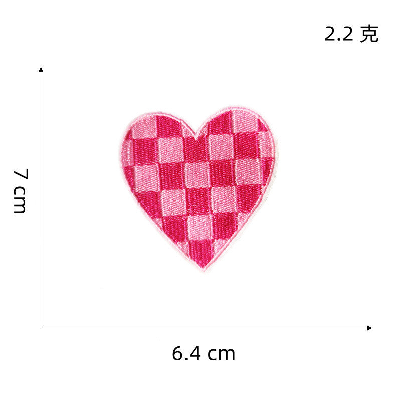 Wholesale Pink Heart Butterfly Embroidered Patch