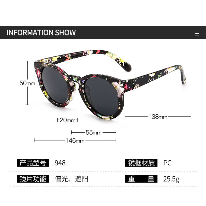 Wholesale Retro Polarized Driving Floral Fashion Sunglasses