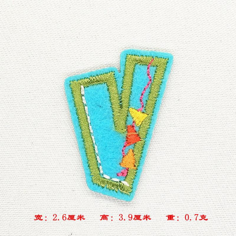 Wholesale Colorful English letter embroidery DIY Patches