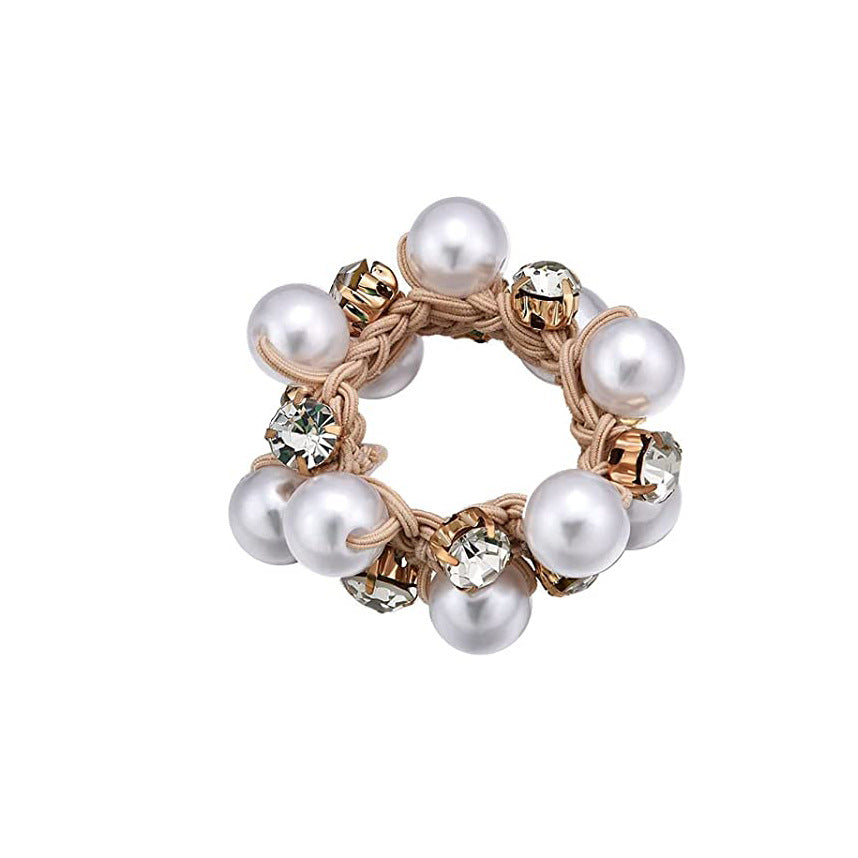 Wholesale Crystal Pearl Resin Hair Scrunchies