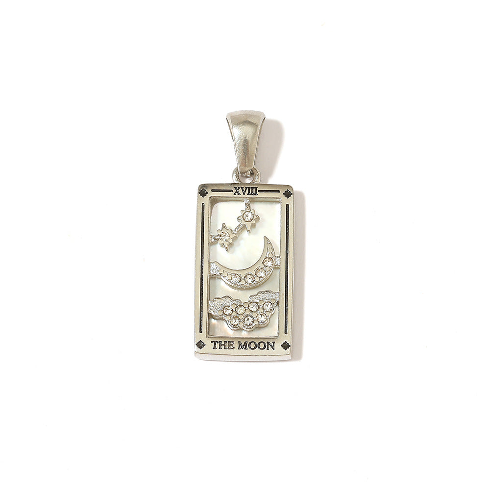 Wholesale Stainless Steel Gold Tarot Card Pendant