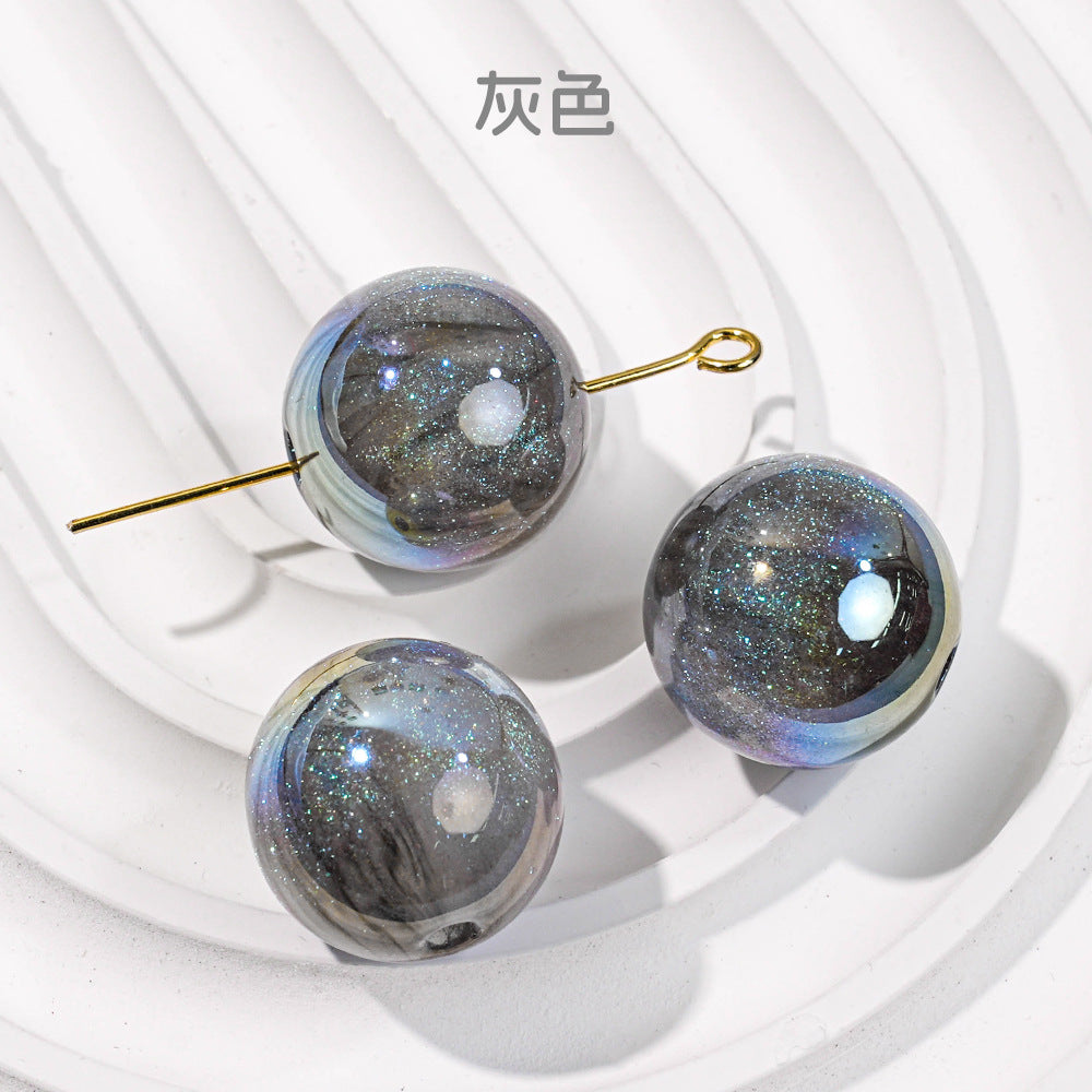 Wholesale 50pcs/1pack Deep Sea Mermaid Bead Accessories Starry Sky Through Hole DIY Beads