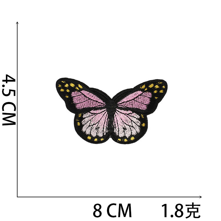 Wholesale Chic Iron On Sunflower Butterfly Embroidery Patches For Clothing DIY Decorative Accent Resale