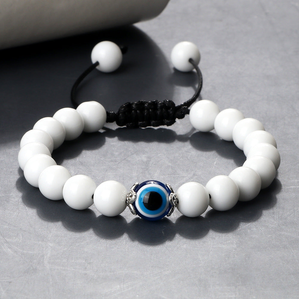 Wholesale Jewelry Bohemian Bracelet Devil' s Eye Beaded Braided Hand Rope Yoga Beads Hand Jewelry