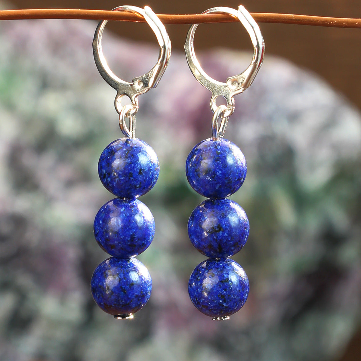 Wholesale Bohemian style natural stone earrings