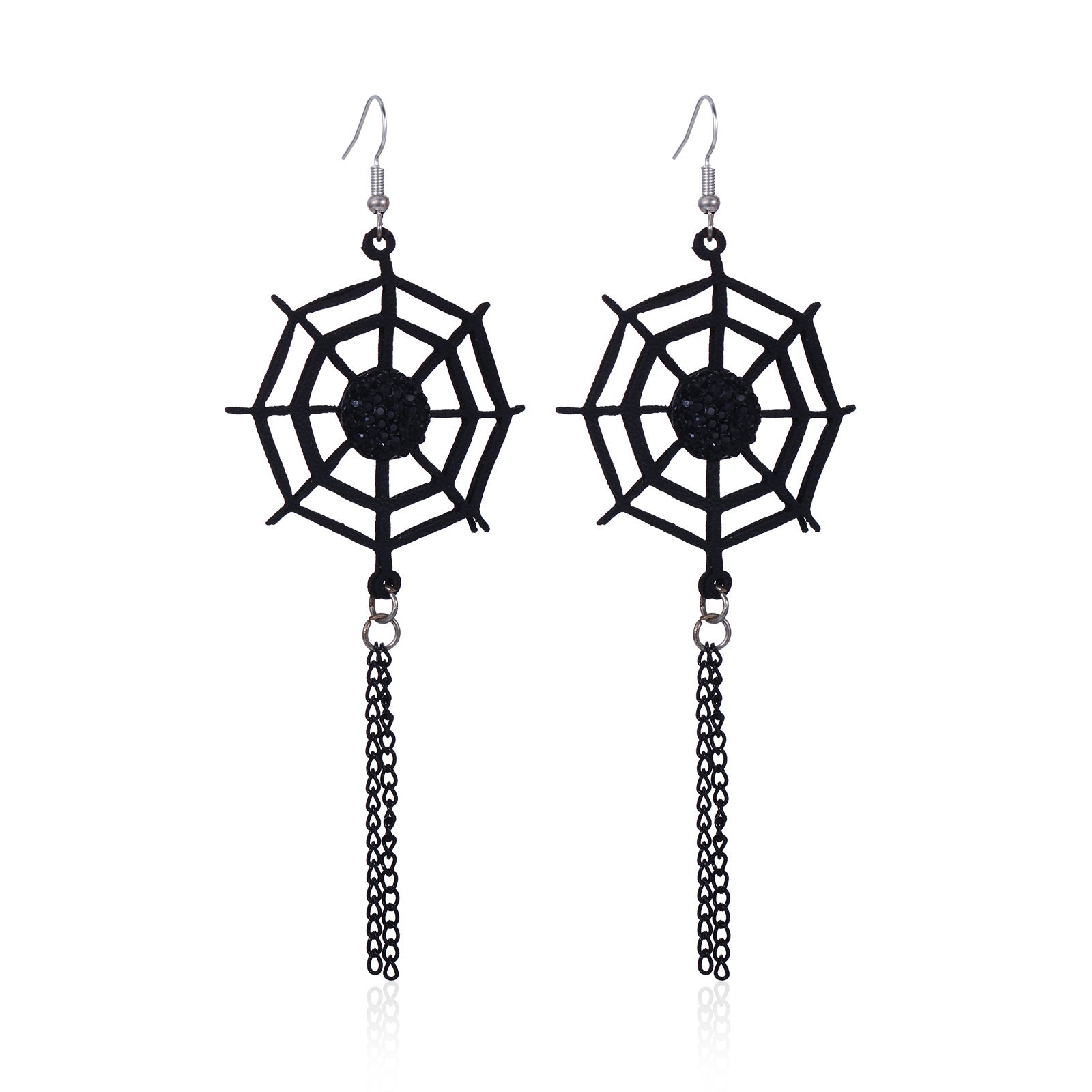 Wholesale Handmade Acrylic  Earrings Skull  Web Bat Design Trendy Jewelry Accessory For Party