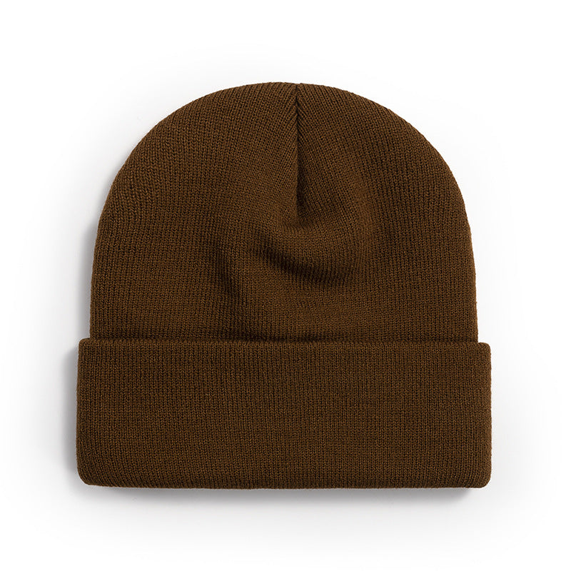 Wholesale All-match Solid Color Wool Knitted Hat