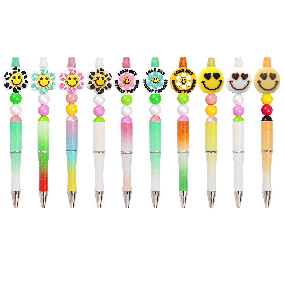 Wholesale Smiley face series cartoon flower Focal Beads