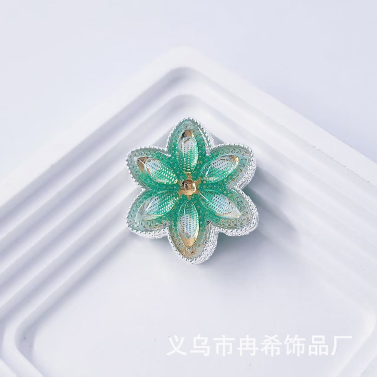 Wholesale Alloy six-petal flower hollow four-way DIY pen string mobile phone chain beads