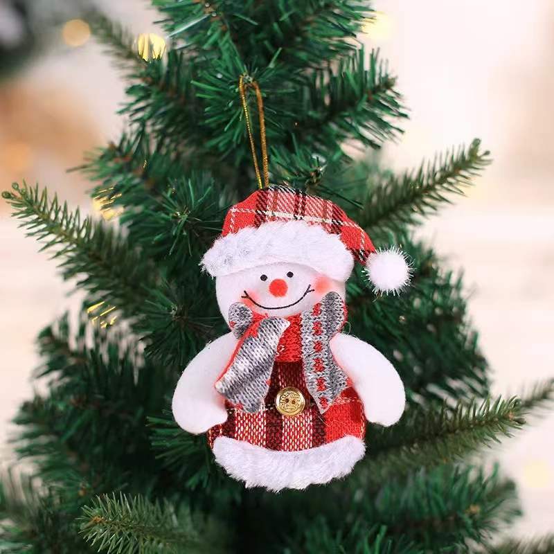Wholesale Christmas Decoration Pendants Mini Dolls Three-dimensional Fabric Dolls