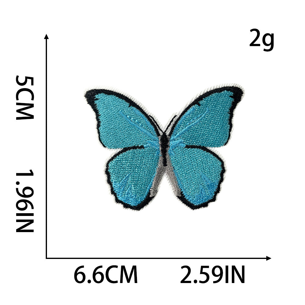 Wholesale 6 Pack Iron On Embroidered Butterfly Patches For Kids Clothing DIY Sewing Craft For Coats Jeans More