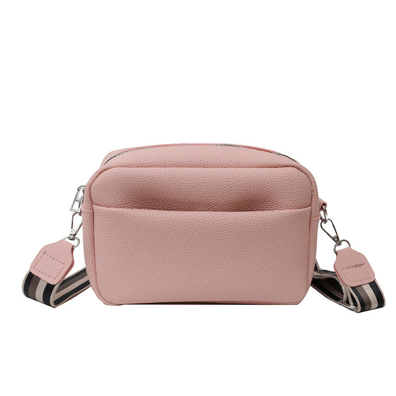 Wholesale PU Broadband Shoulder Bag Messenger Small Square Bag