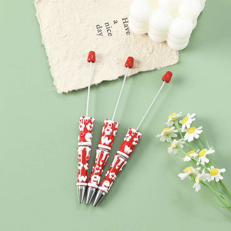 Wholesale 10pcs Cute hand-painted oil painting beads pen diy