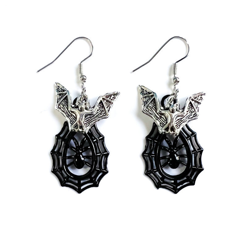 Wholesale  gothic skeleton, bat, snake, spider, moon, rose, moth, earring neutral punk