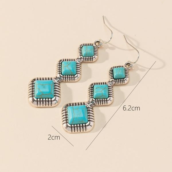 Wholesale Alloy ethnic style bohemian exaggerated earrings