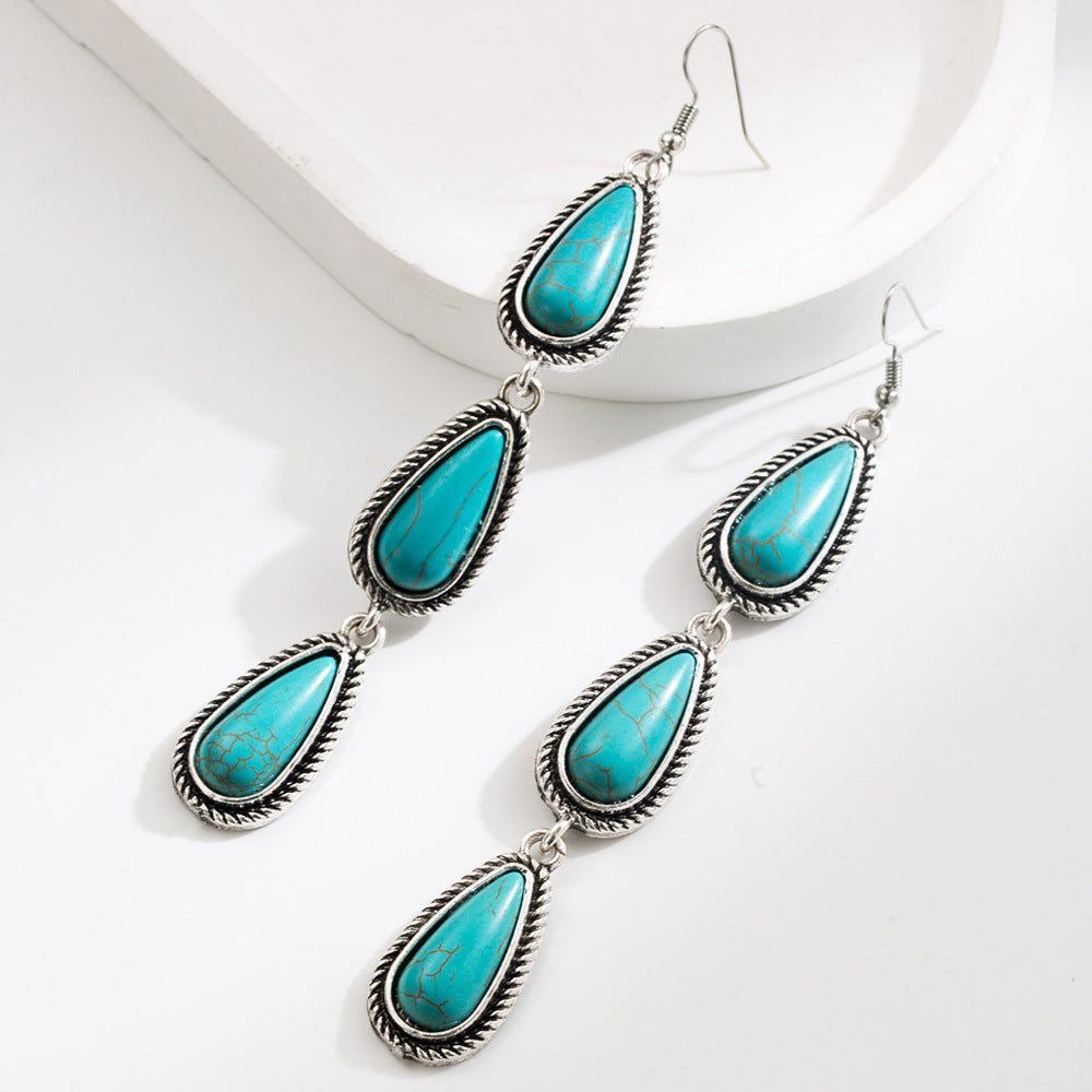 Wholesale Bohemian Turquoise Drop Earrings