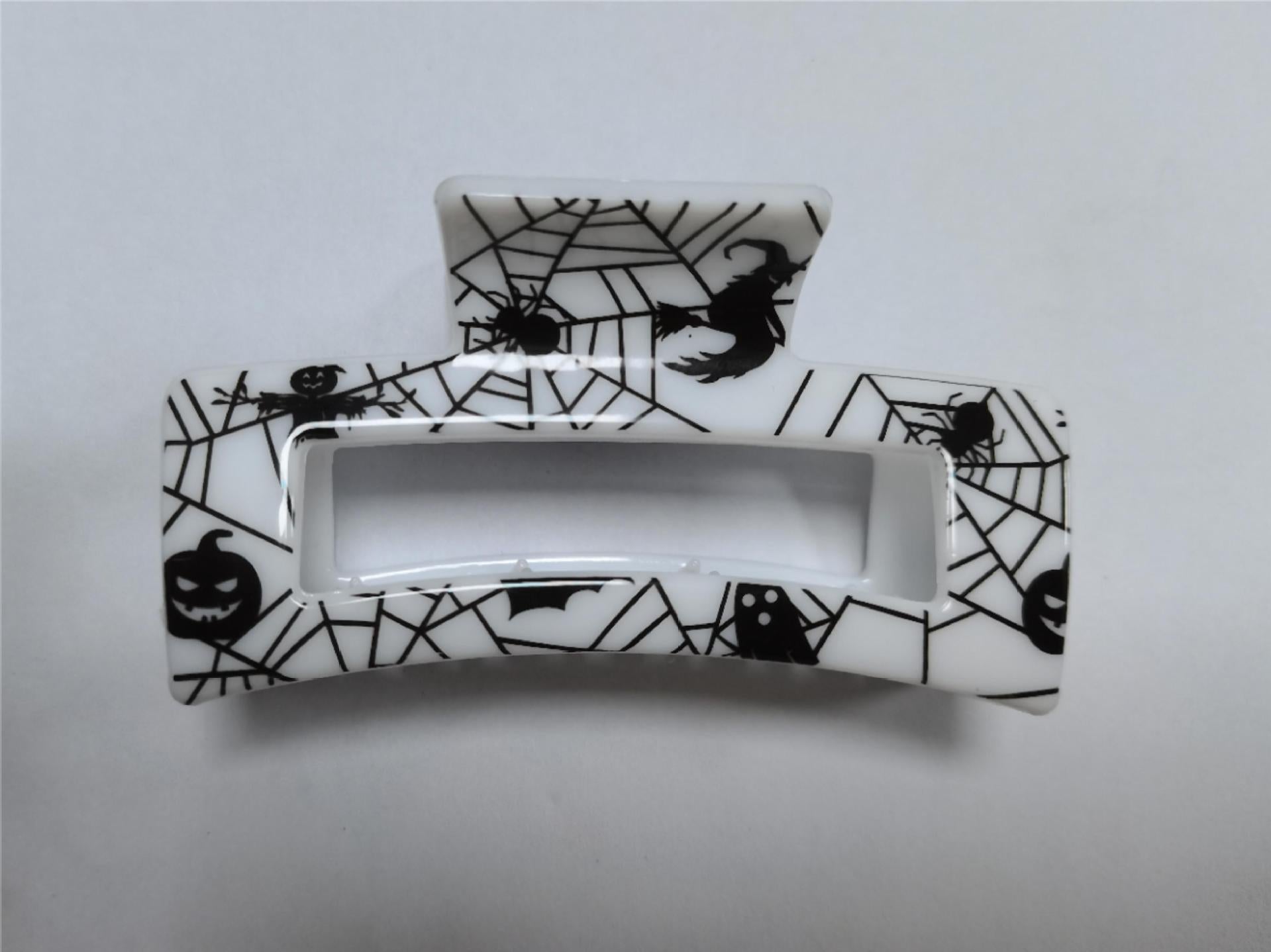 Wholesale Christmas Square Transparent Printed Grab Clip Shark Clip