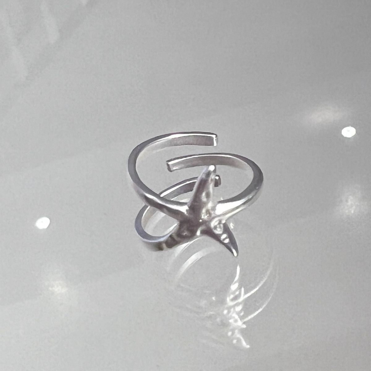 Wholesale Silver Star Opening Alloy Ring