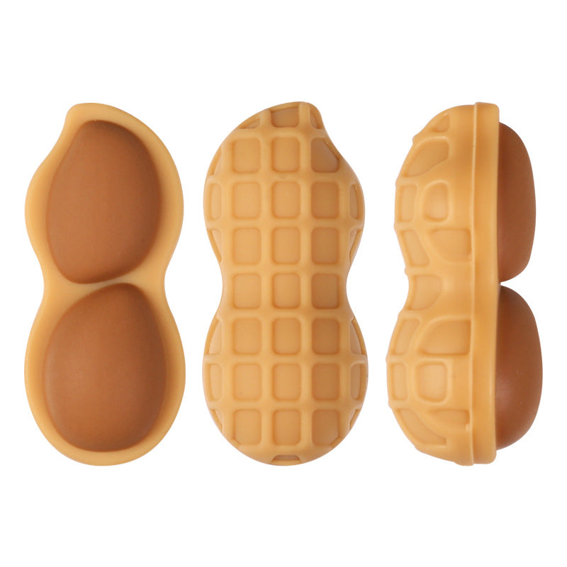 Wholesale 20pcs   Cartoon Peanut Silicone Beads 3D Focal Beads