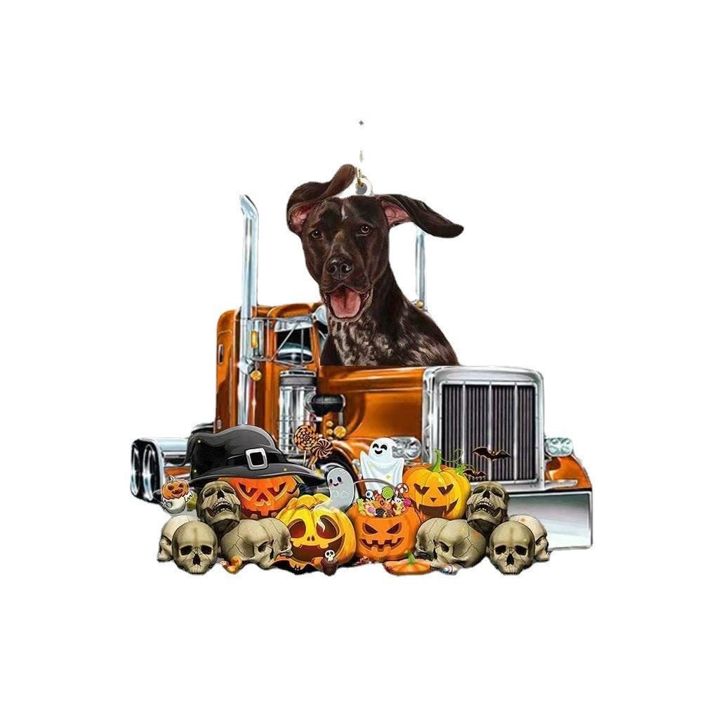 Wholesale Halloween Theme Pumpkin Cat Dog Car Acrylic Ornaments