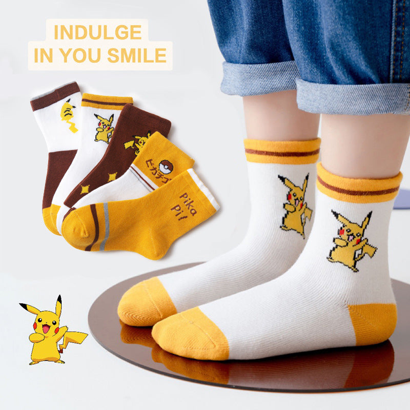 Wholesale Autumn and Winter Children's Cartoon Solid Color Cotton Socks
