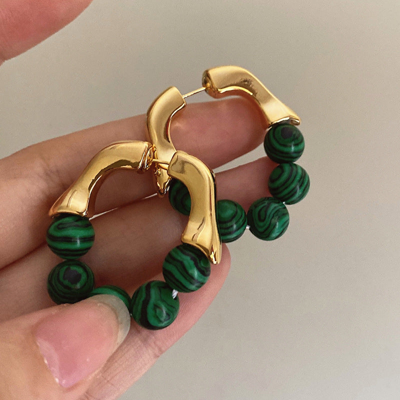 Wholesale Vintage Green Metal Earrings