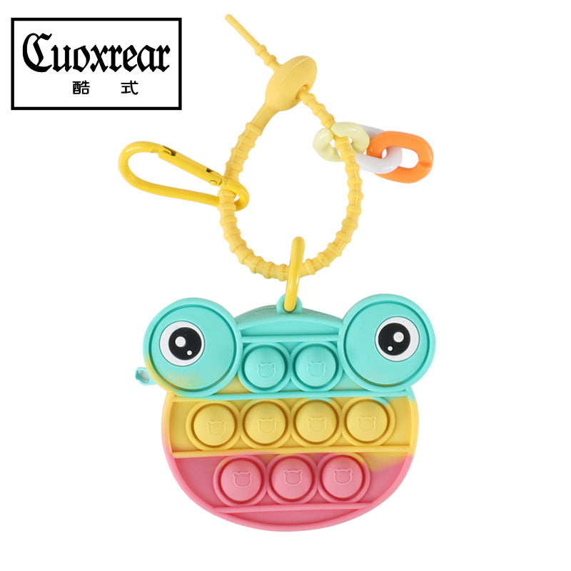 Wholesale Cute Unzipped Coin Purse Cartoon Silica gel Keychain