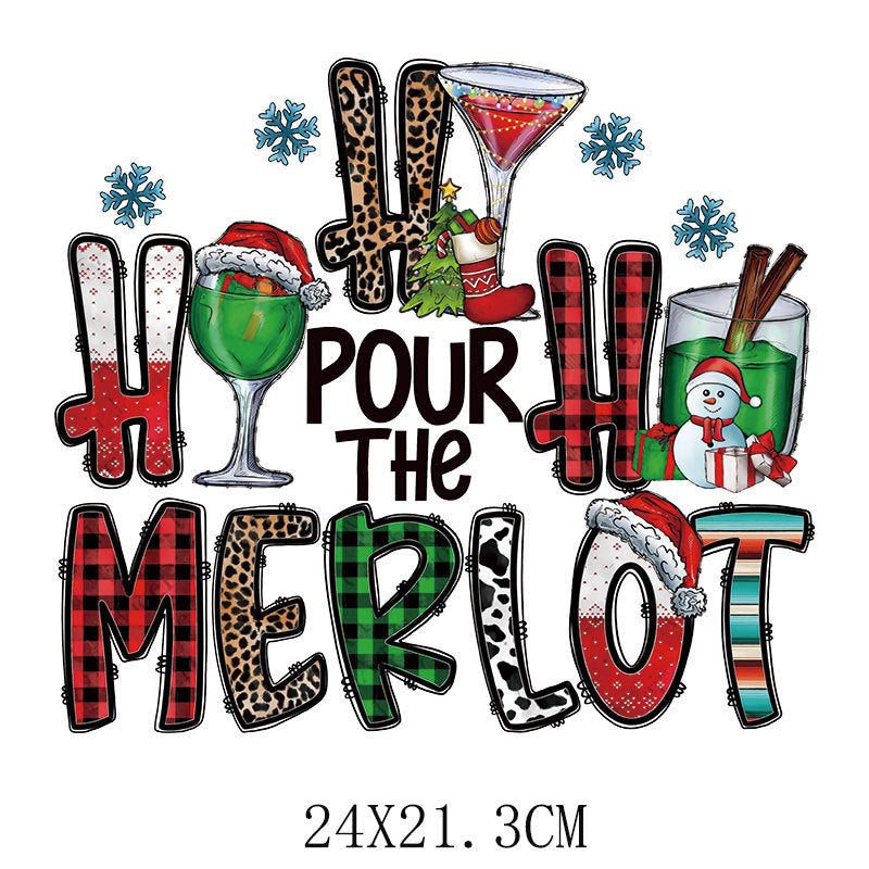 Wholesale  letters Christmas   printing pattern UV DTF Ready to Press Transfers Wraps