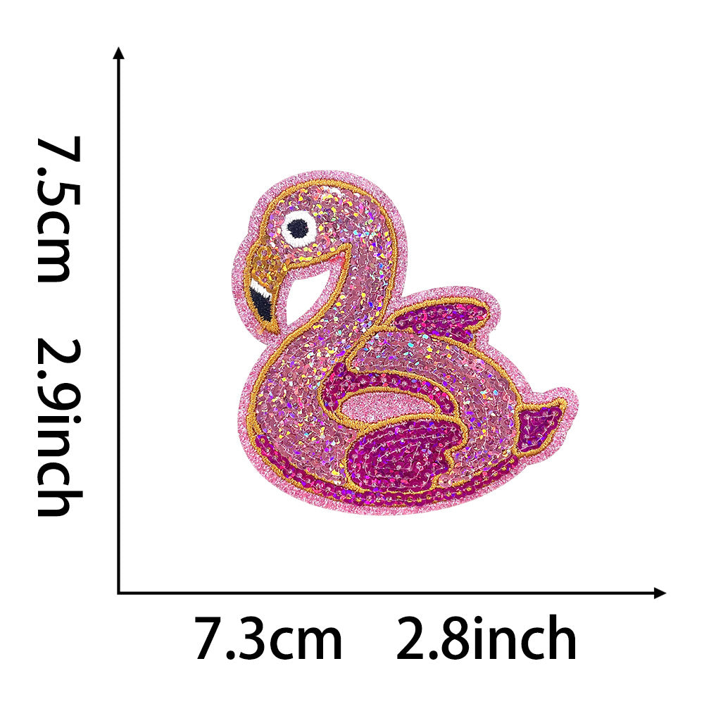 Wholesale 9 Piece Summer Beach Embroidered Patch Set With Sequins Iron On DIY Watermelon Swim Ring Ice Cream Fishing Sunscreen Patches For Chic Style