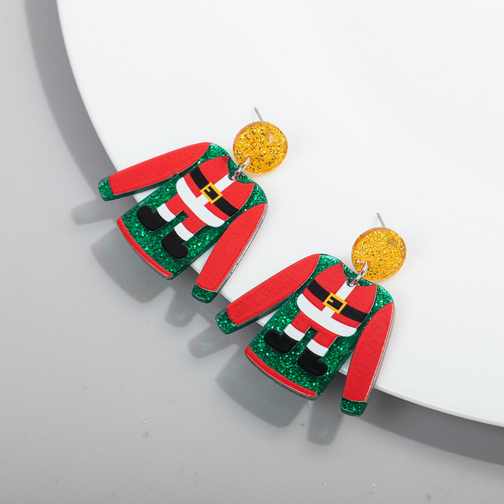 Wholesale Christmas Sweater Acrylic Earrings