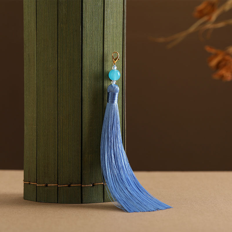 Wholesale 12CM Beaded Lobster Clasp Tassel Pendant