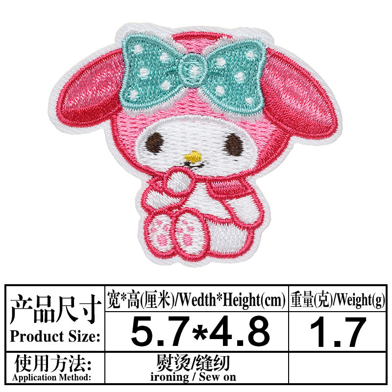 Wholesale super cute pink bunny cloth patch patch DIY patches OLY Exclusive