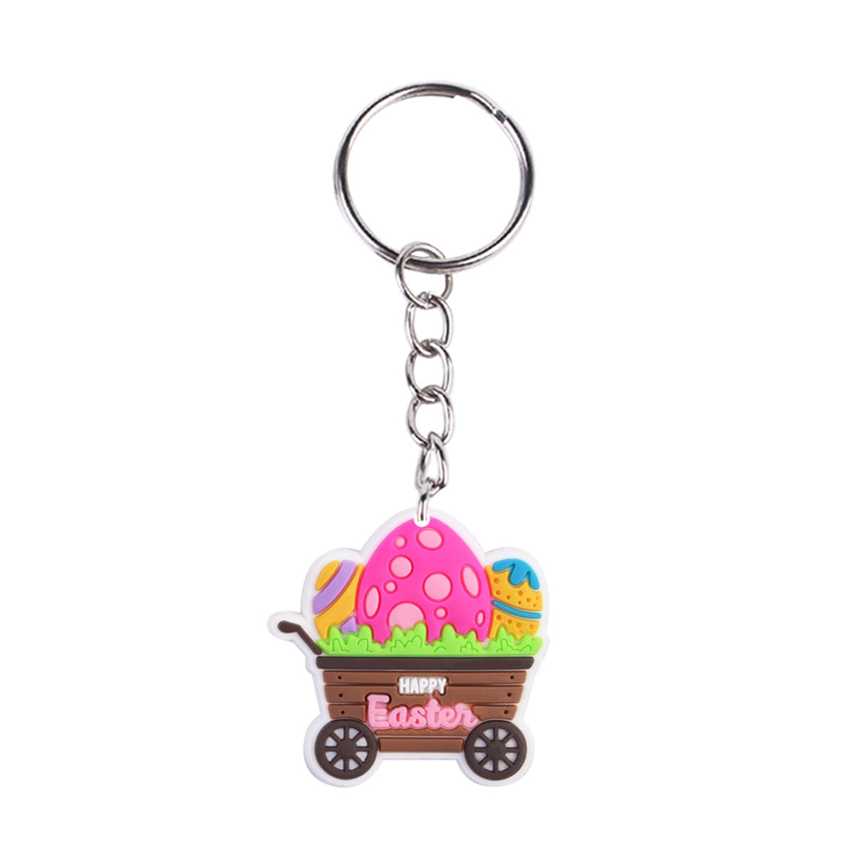 Wholesale 10pcs Easter Egg Pvc Keychain