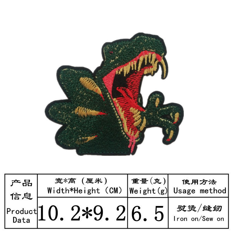 Wholesale 16 Pack Cartoon Dinosaur Embroidery Patches Iron On Appliques Decorative Sew On Badges For Clothing Towels Hats DIY Craft Gift