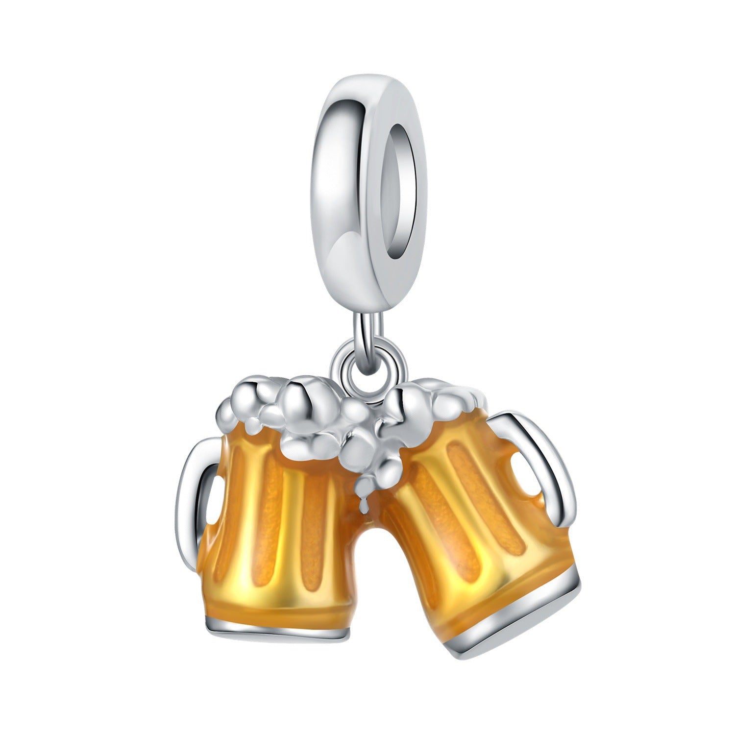 Wholesale Bluetooth earphones coffee beer guitar silver plated Charms